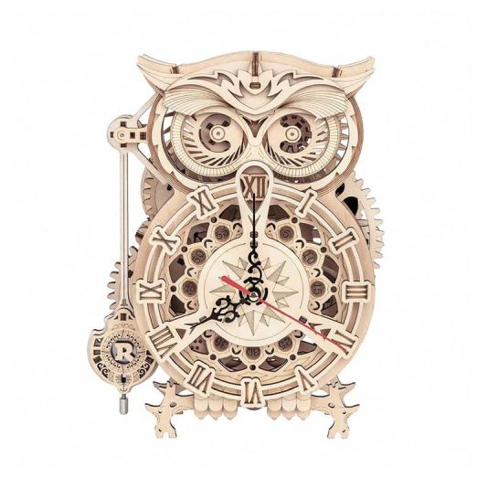 Owl Clock Wooden Model Kit