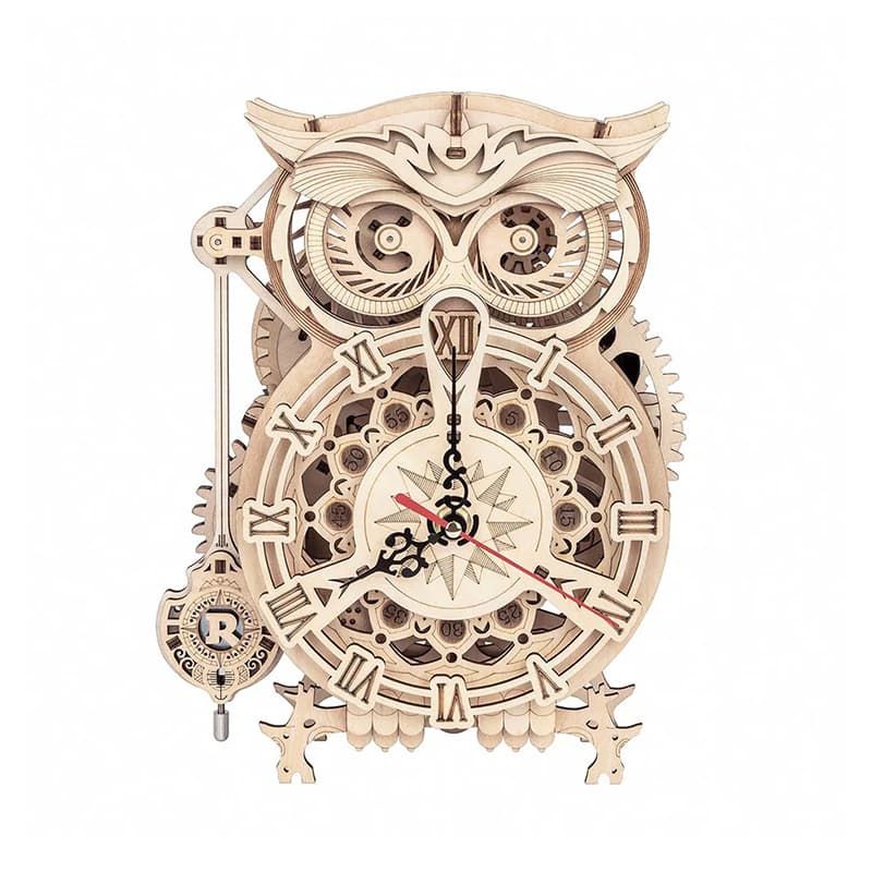 Owl Clock Wooden Model Kit