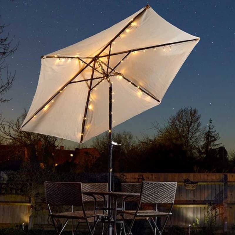 Parasol Solar String Lights