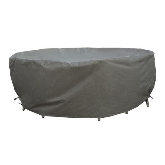 Round Dining Set Cover Khaki - 6 Seat