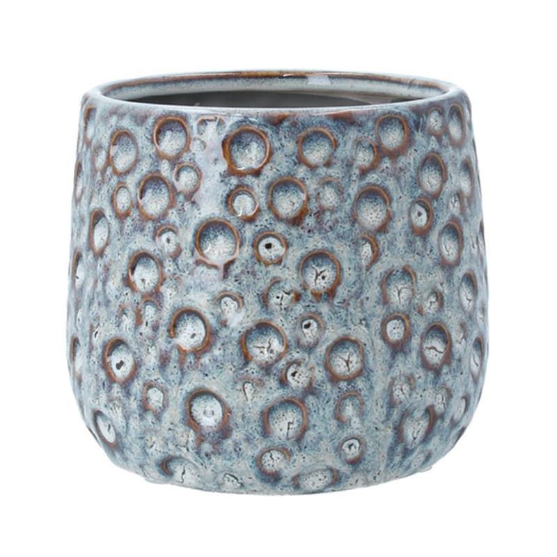 Reactive Glaze Moon Stoneware Pot Cover - 12.5cm