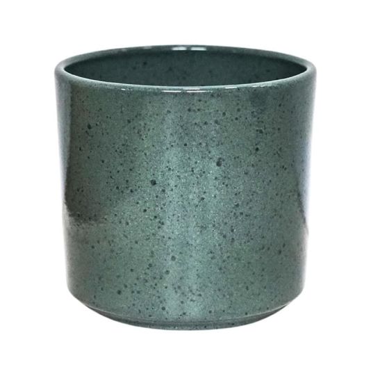 Remi Reactive Glaze Indoor Plant Pot Green - 14cm