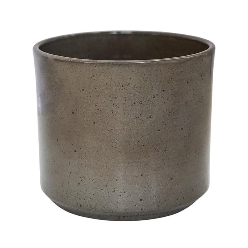 Remi Reactive Glaze Indoor Plant Pot Mocha - 14cm