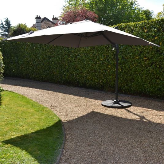 Roma Square Parasol 3m - Grey