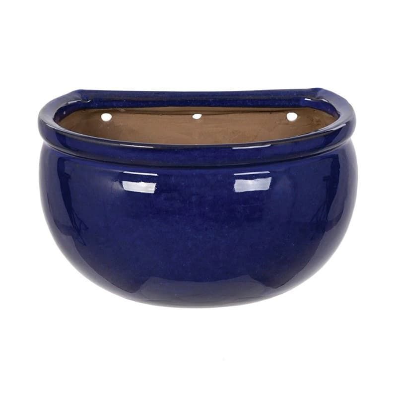 Rounded Wall Pot Blue - 19cm