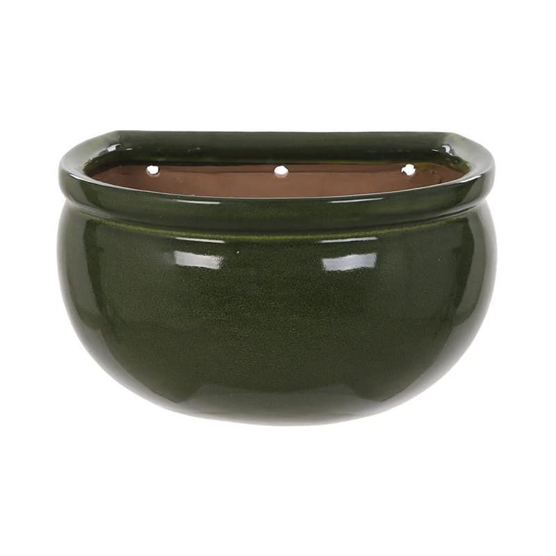 Rounded Wall Pot Green - 19cm