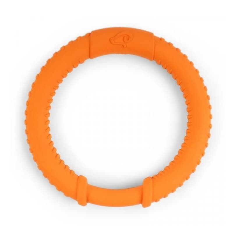 Rubber Dog Ring Orange 15cm