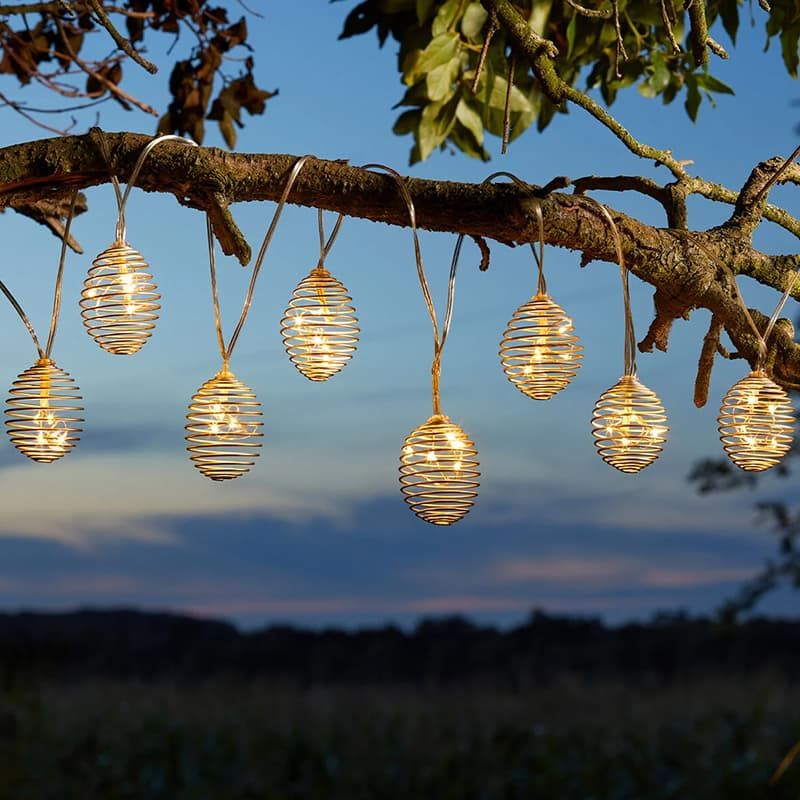 SpiraLight Silver Solar String Lights