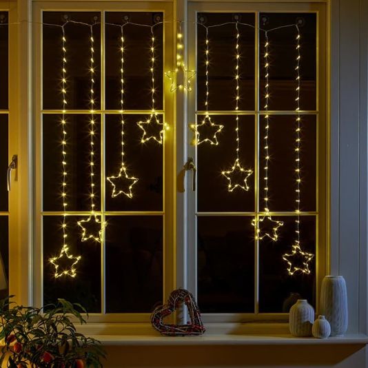 Star Curtain Lights 1.2m - Warm White