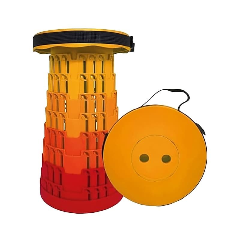 Telescopic Stool Orange/Red