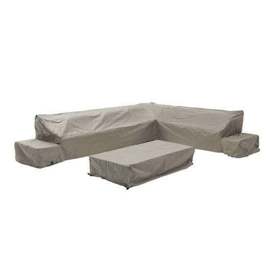 Vilamoura Modular Sofa (Long Left) & Coffee Table Covers Khaki