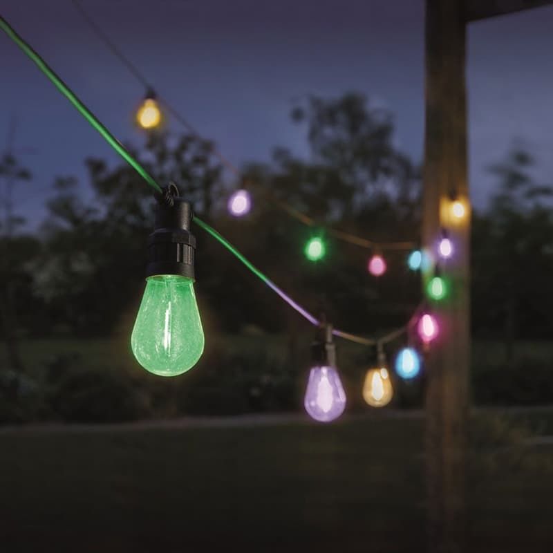 Vintage Multi-Colour Festoon Lights Set of 10