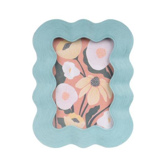 Wave Aqua Blue Photo Frame 4 x 6"