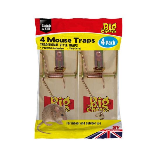 Wooden Mouse Trap Pack of Four
