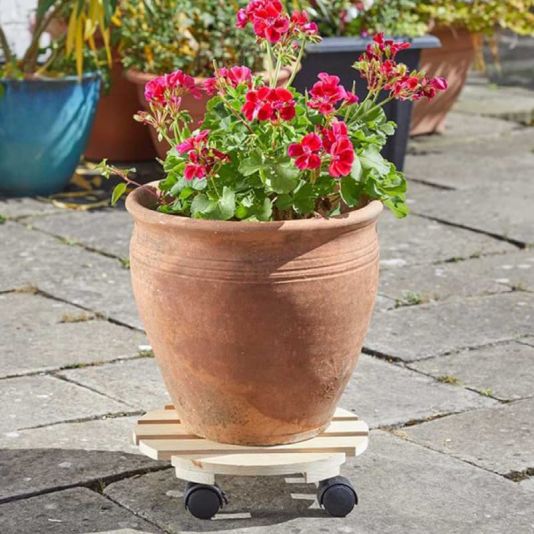 Wooden Pot Caddy - 30cm