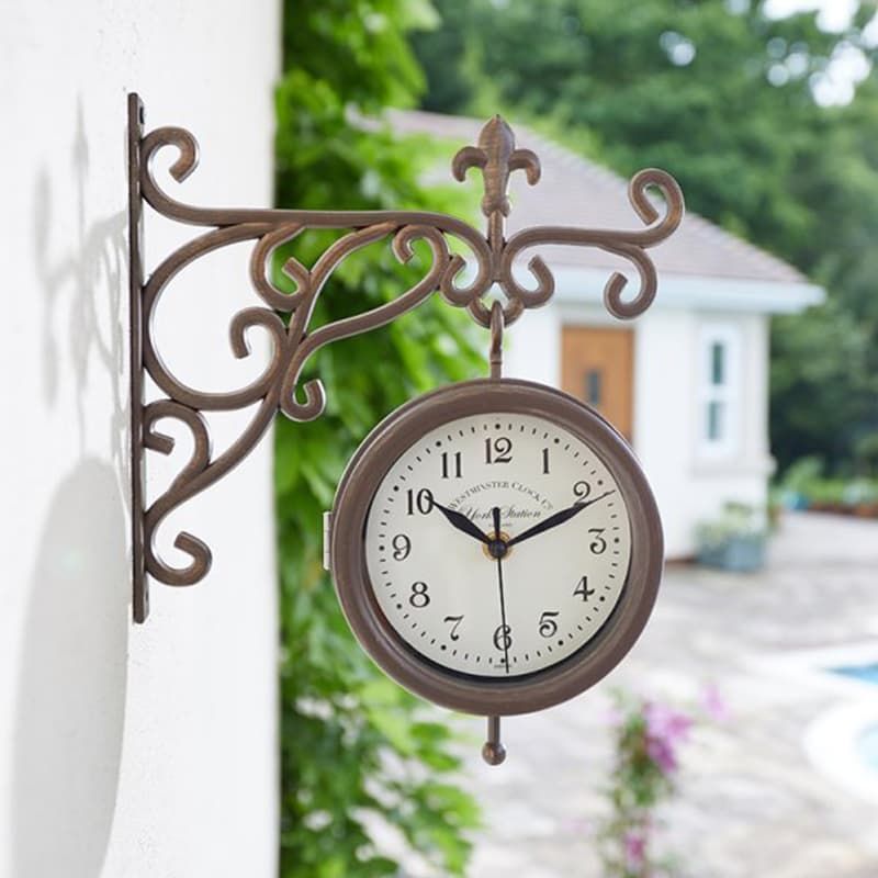 York Station Wall Clock & Thermometer